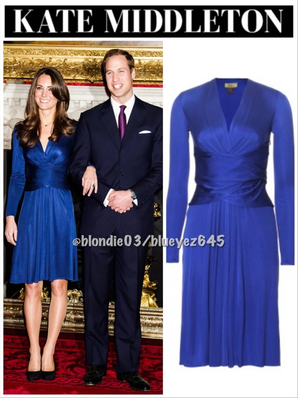 Issa London Blue Phylis Wrap Dress US12/UK16